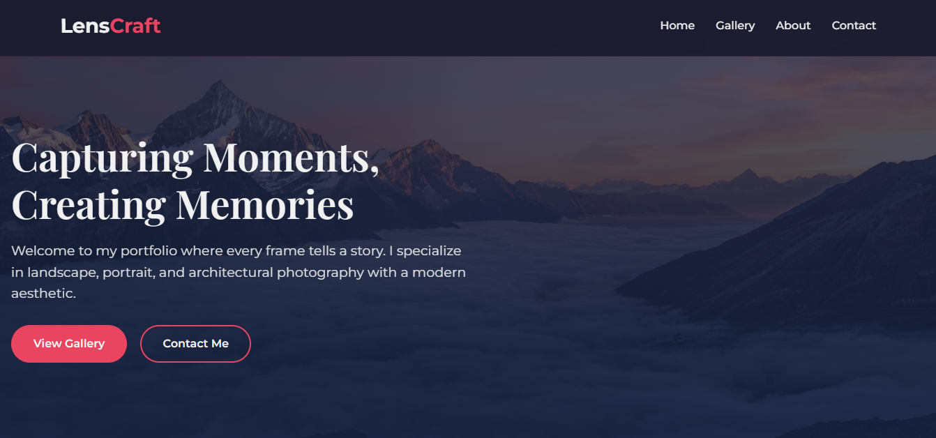 LensCraft - Modern Photography Portfolio Templates
